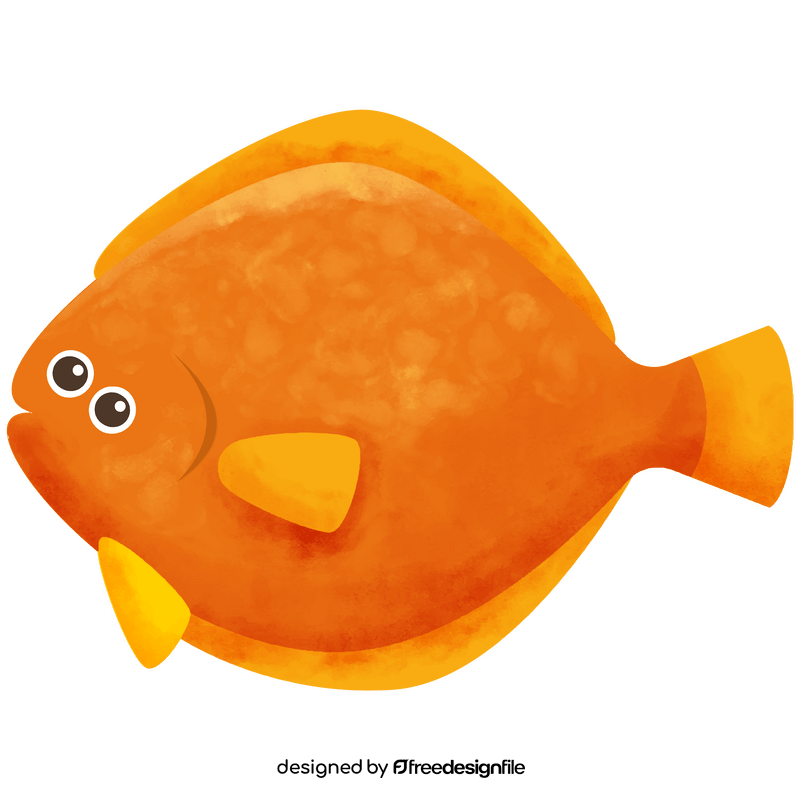 Flounder fish clipart