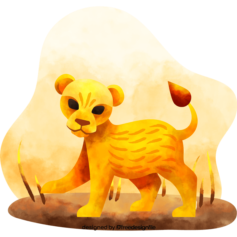 Lion cub vector