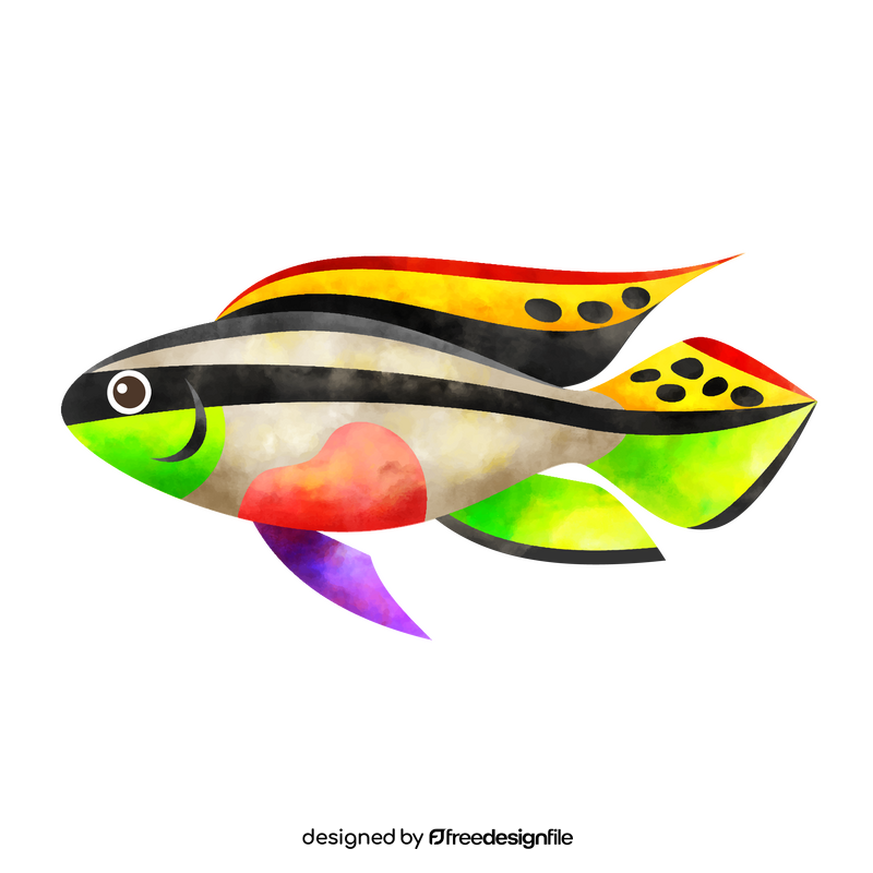 Kribensis fish clipart