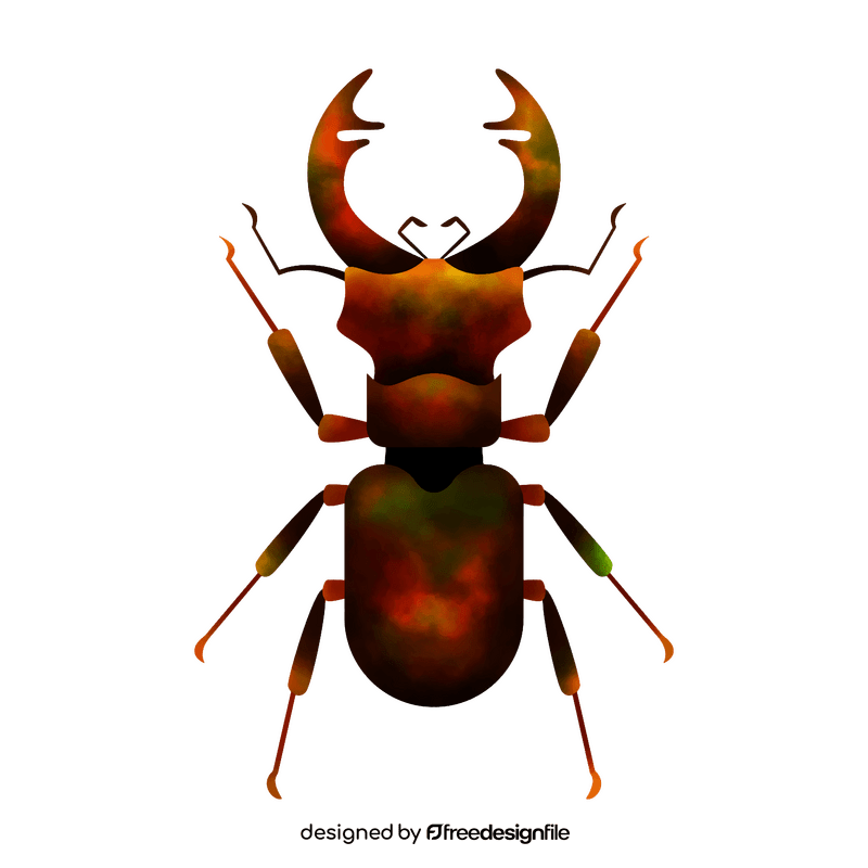 Stag beetle clipart