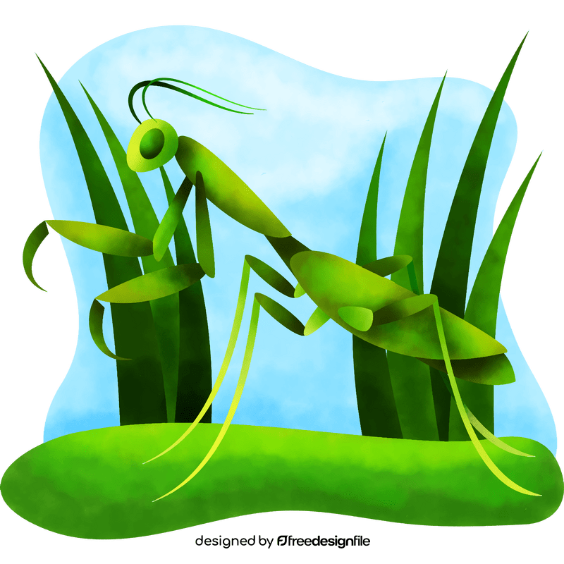 Praying mantis vector