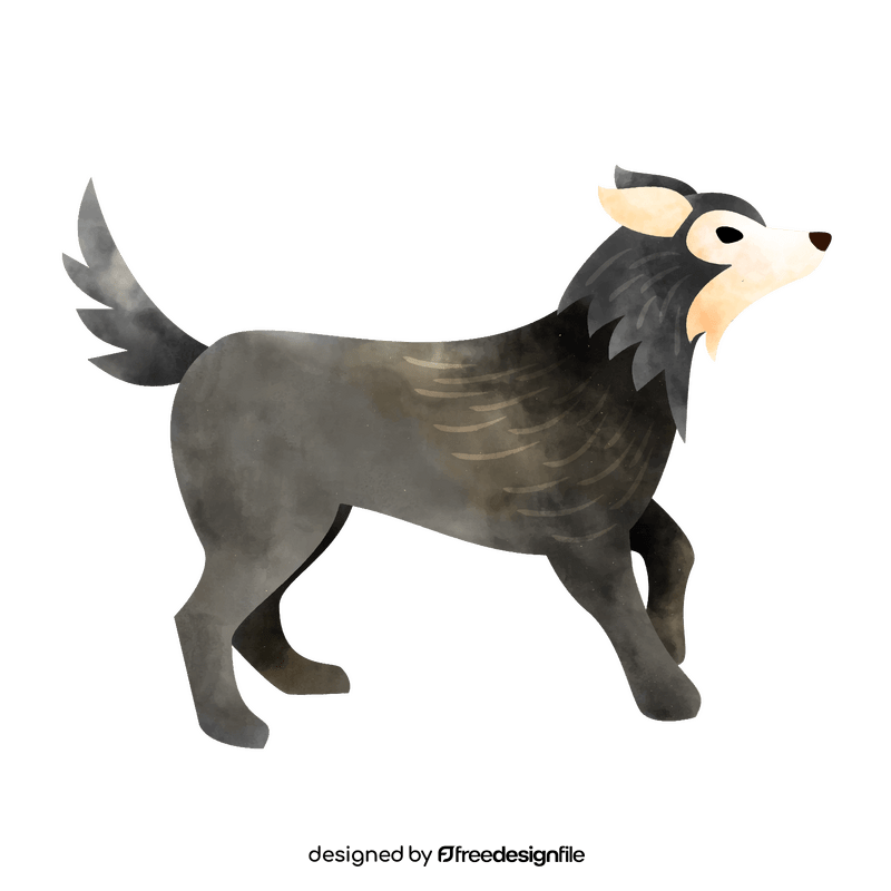 Alaskan wolf clipart