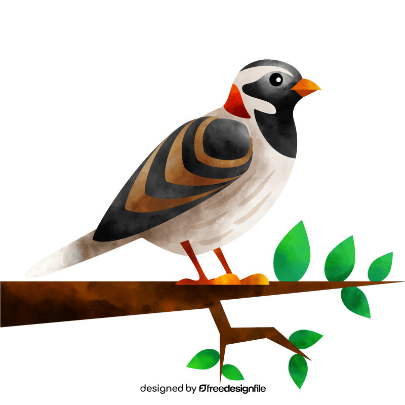 Lapland longspur bird clipart