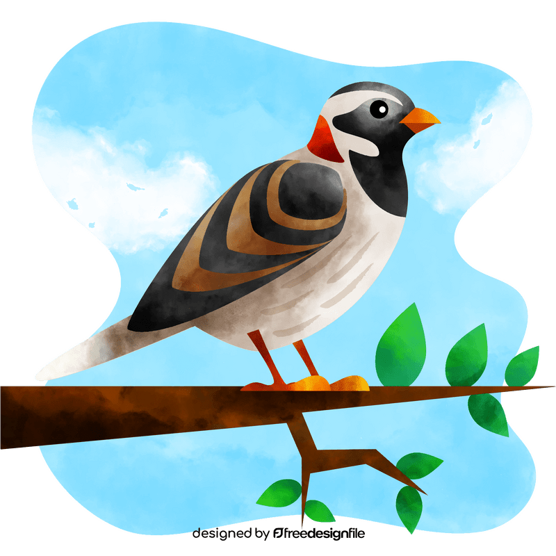 Lapland longspur bird vector