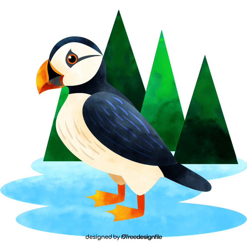 Puffin bird vector