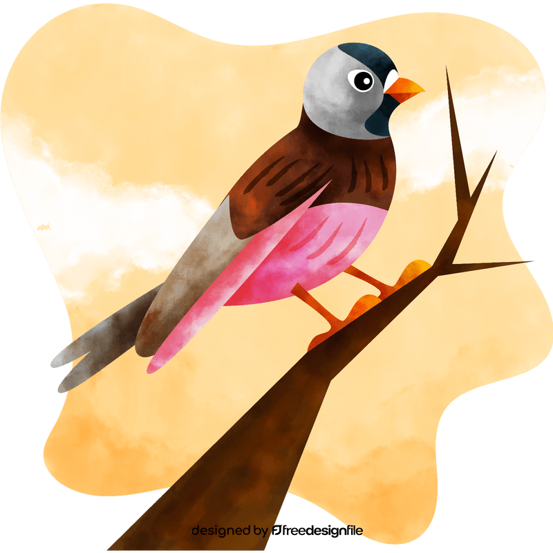 Rosy finch bird vector