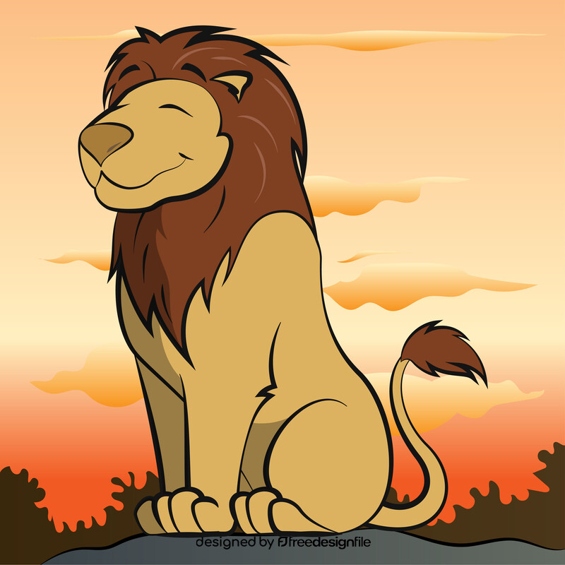 Cute lion vector