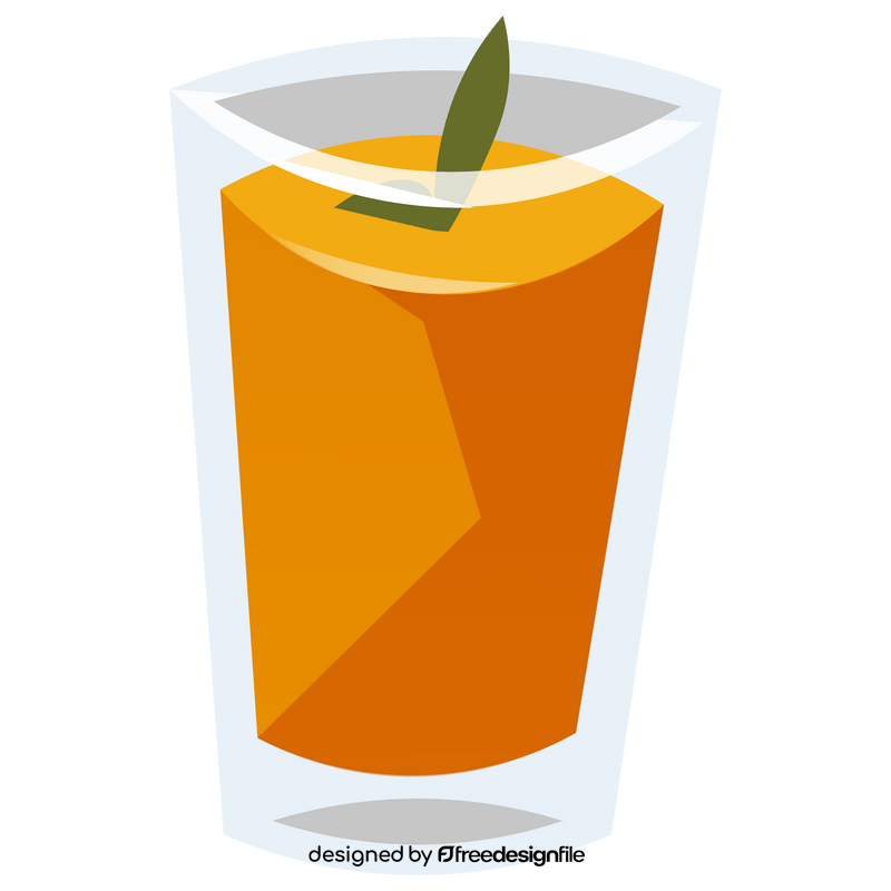 Carrot juice glass clipart