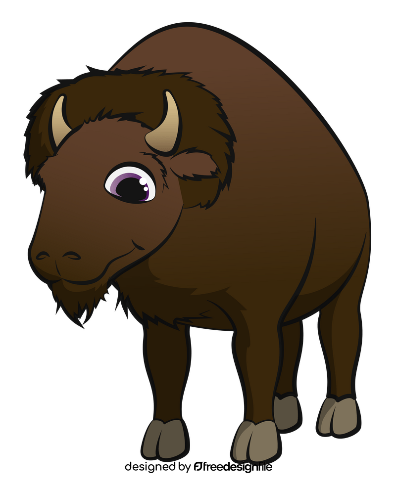 Bison cartoon clipart