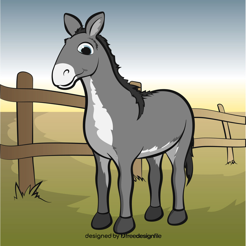 Donkey cartoon vector