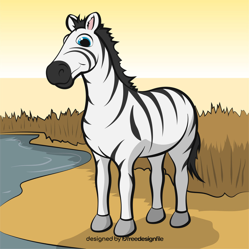 Zebra cartoon vector