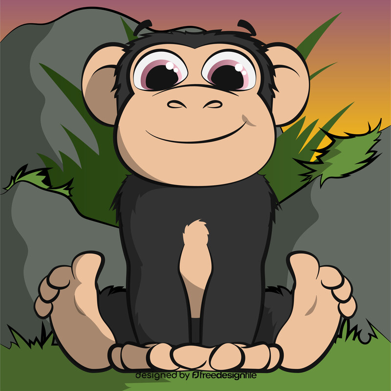 Chimpanzee cartoon vector