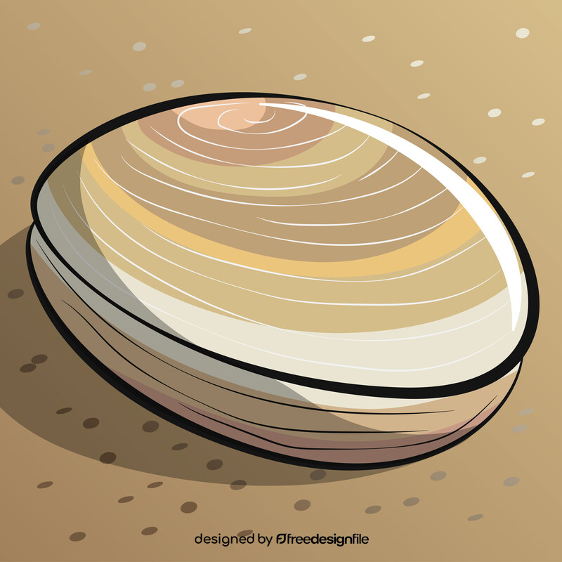 Clam cartoon vector