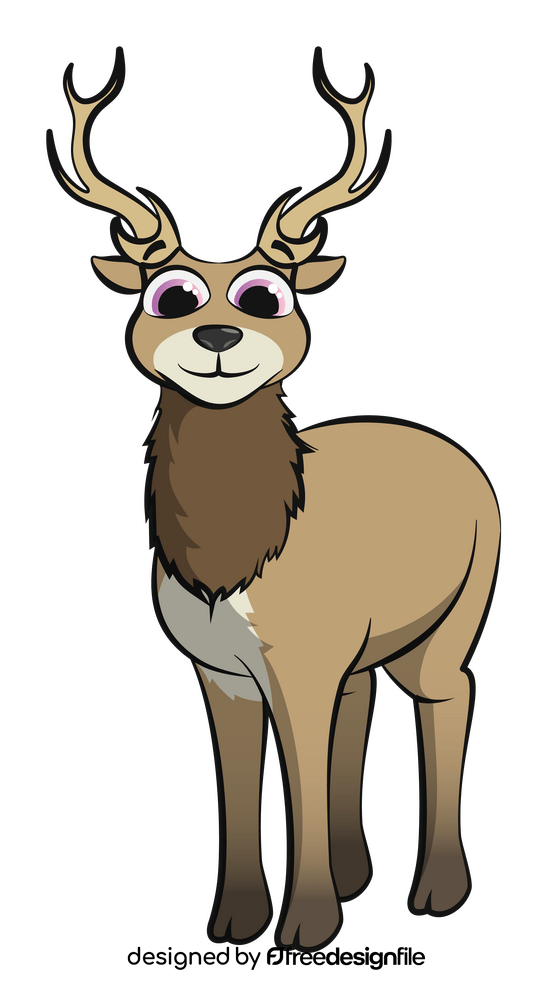 Stag cartoon clipart