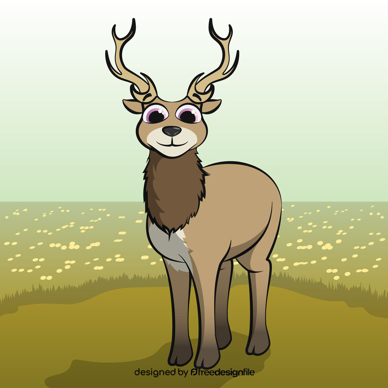 Stag cartoon vector