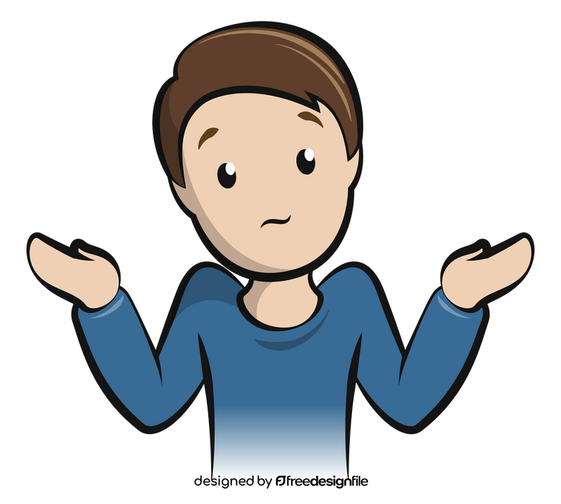 Man shrugging emoji, emoticon clipart