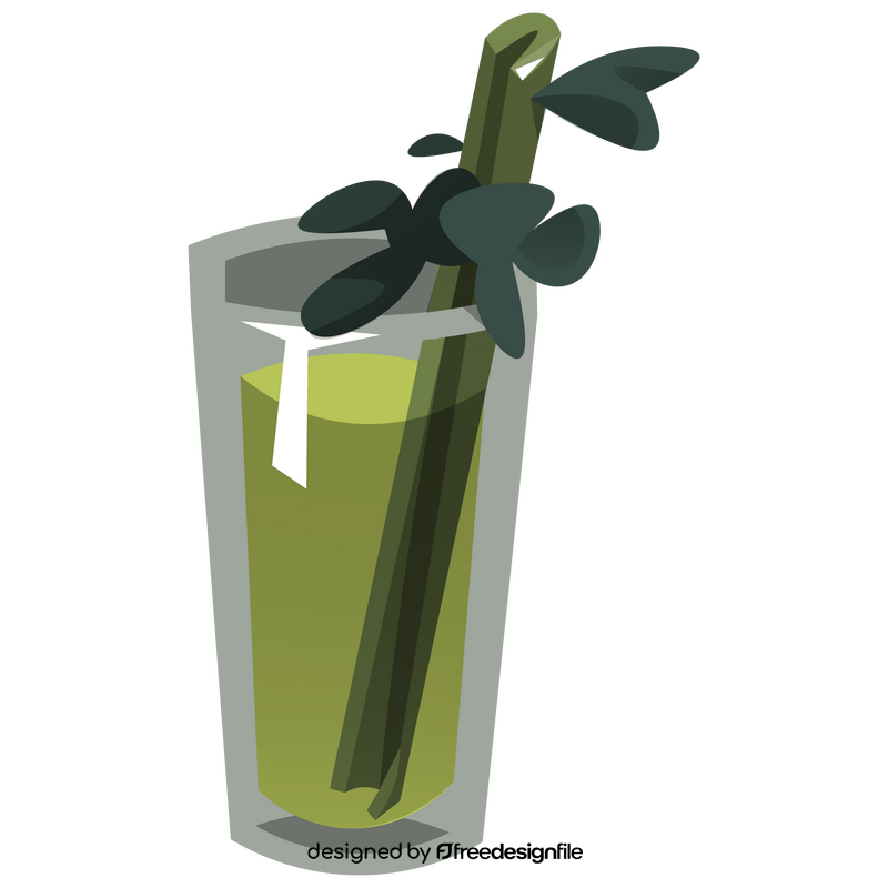 Celery juice clipart