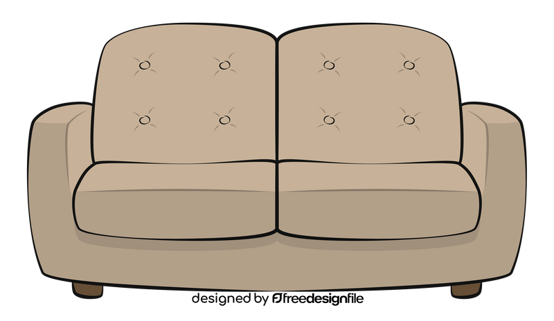 Sofa 2 seater clipart