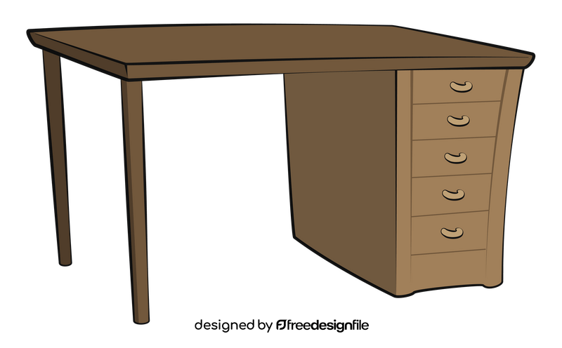 Office desk clipart