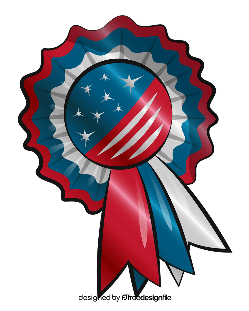 4th July ribbon clipart