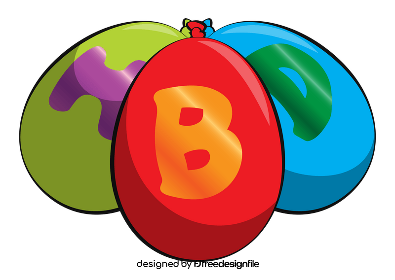 Happy birthday balloons clipart