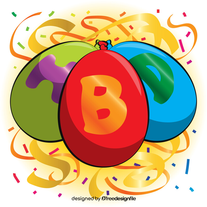 Happy birthday balloons vector