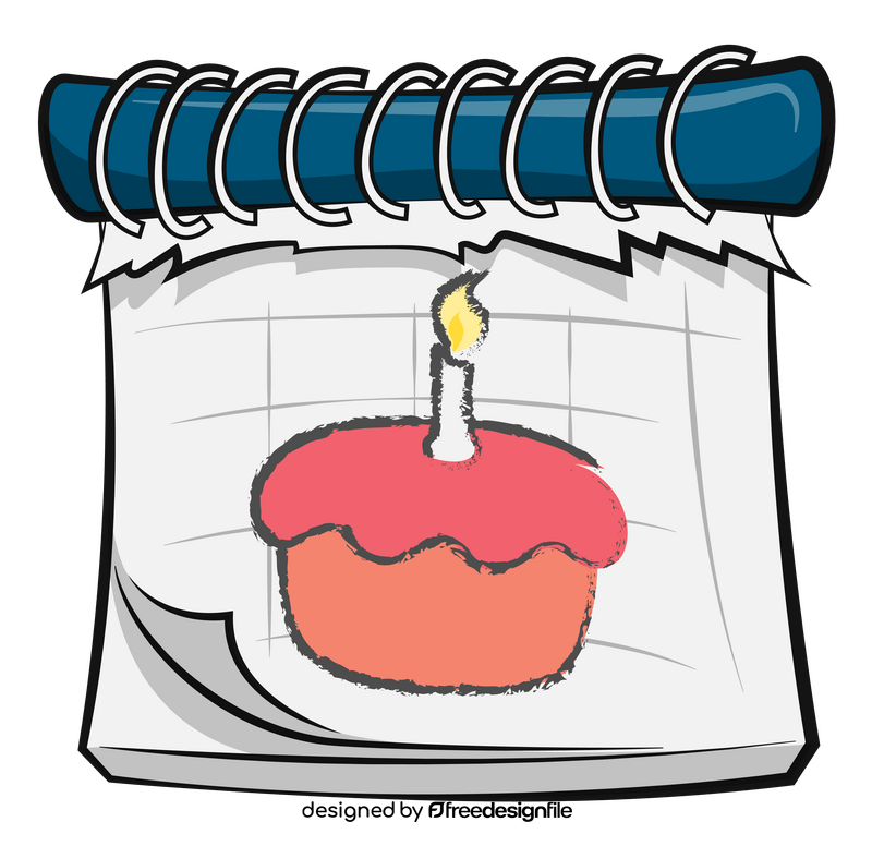 Birthday calendar clipart