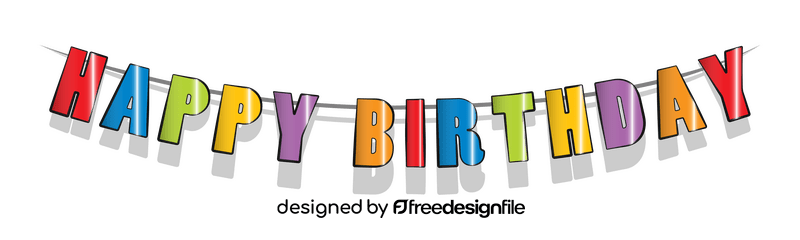 Happy birthday banner clipart