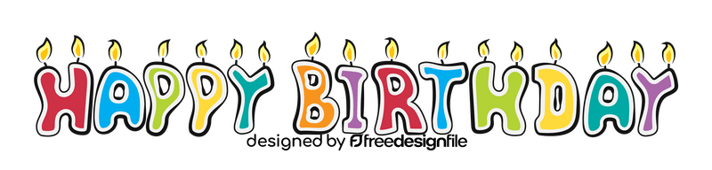 Happy birthday candles clipart