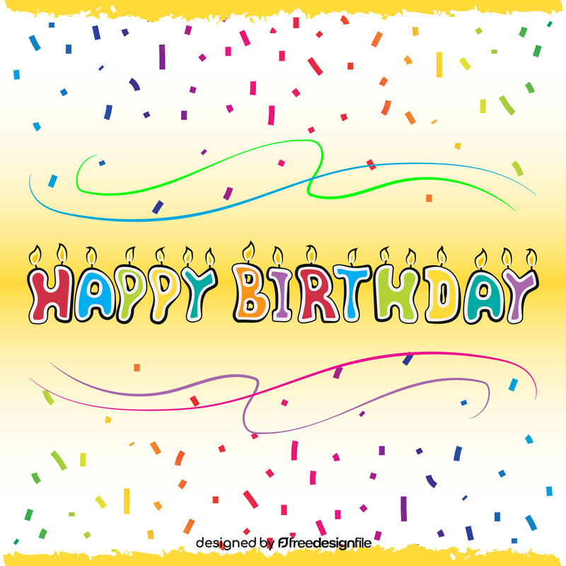 Happy birthday candles vector