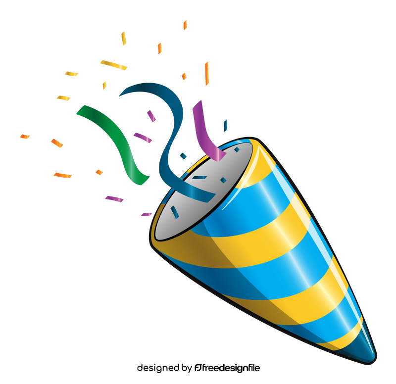 Confetti popper clipart