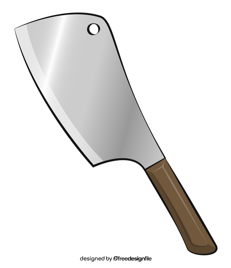 Butcher cleaver knife clipart