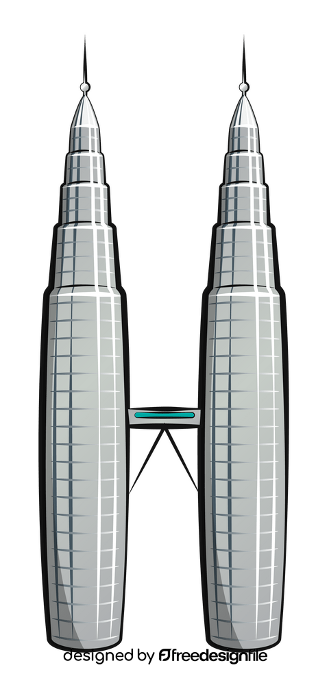 Petronas towers clipart