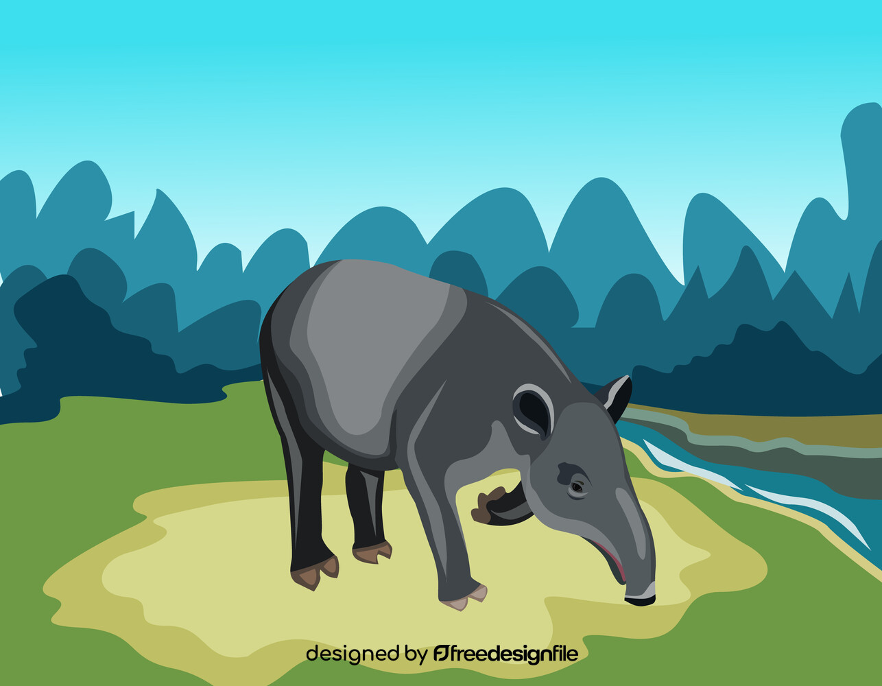 Tapir vector image