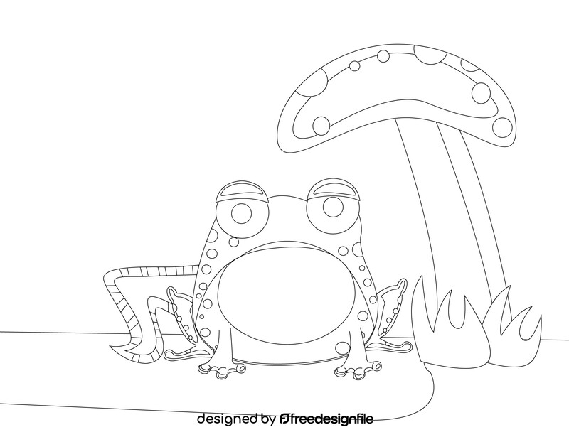 Froglet black and white vector
