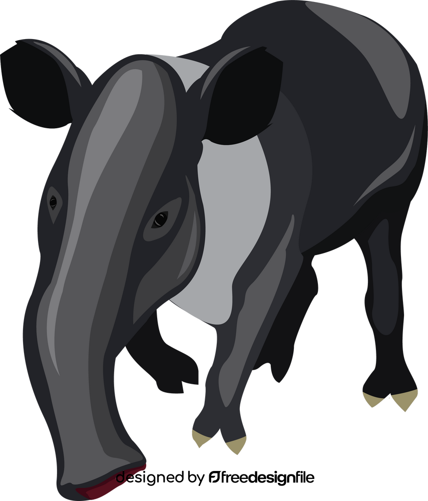 Tapir animal clipart