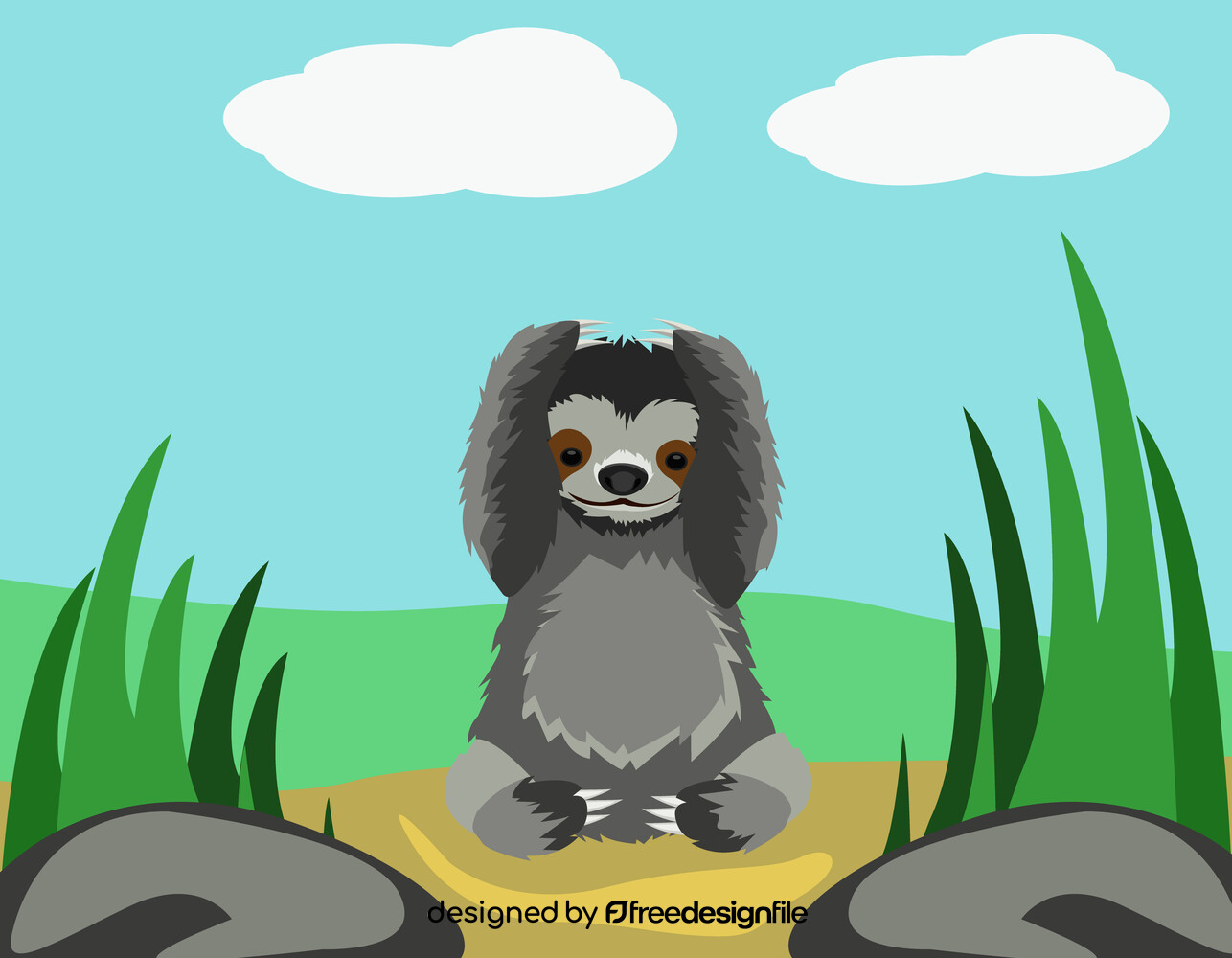 Sloth baby vector image