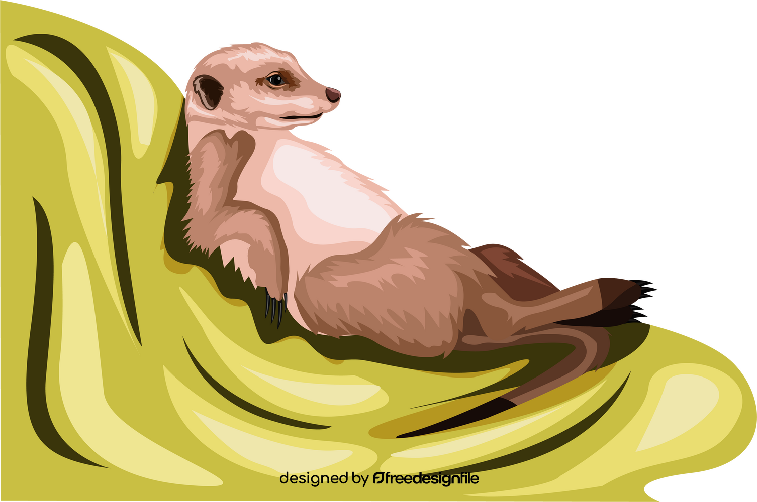 Cute meerkat animal clipart