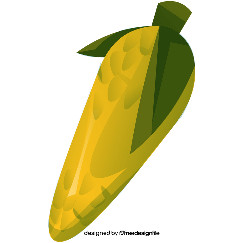 Corn with leaves clipart