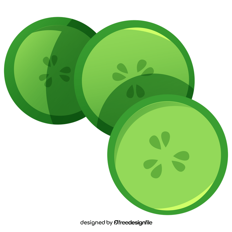 Cucumber circles clipart