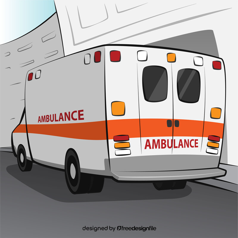 Ambulance cartoon vector