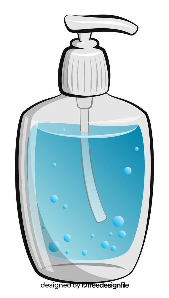 Hand sanitizer cartoon clipart