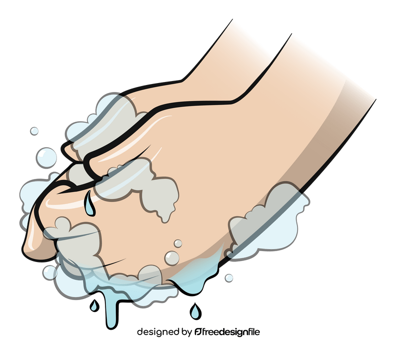 Washing hands cartoon clipart