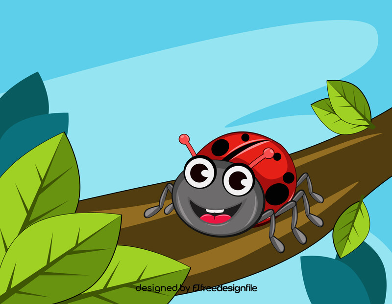 Cute ladybug vector