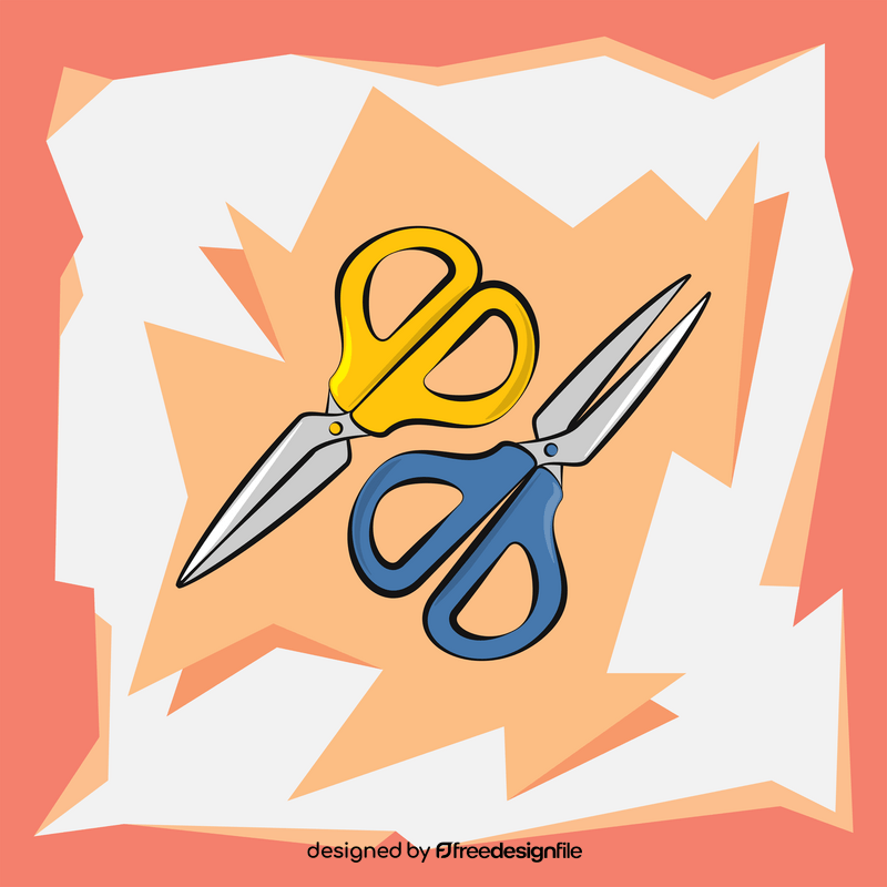 Scissors drawing vector