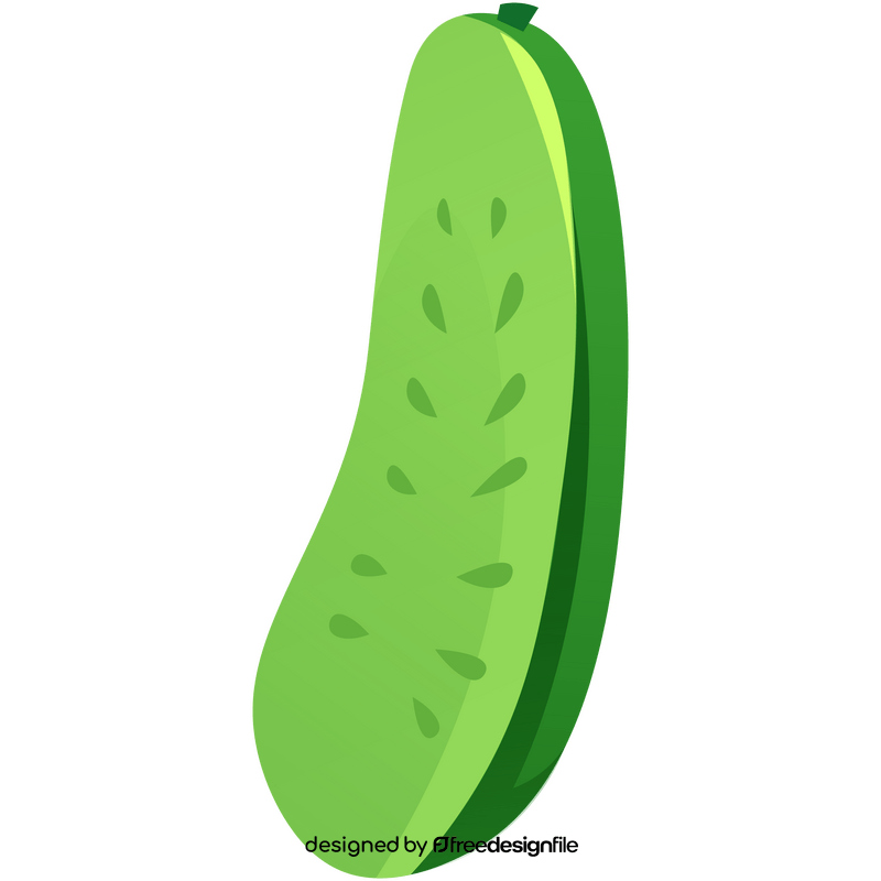 Cucumber cut in half clipart
