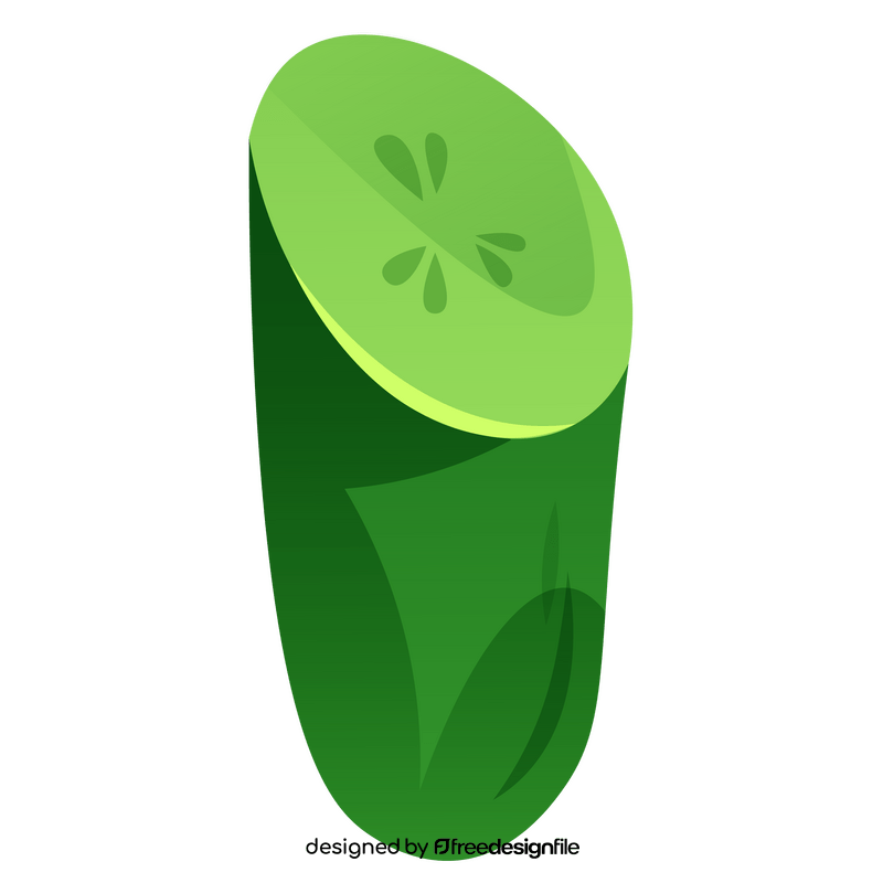 Cucumber half clipart