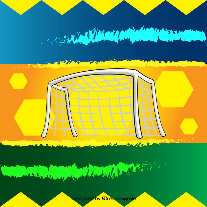 Soccer goal post vector