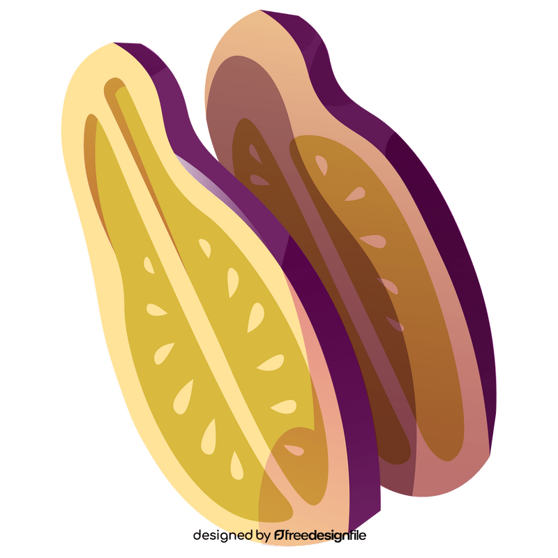 Eggplant slices clipart