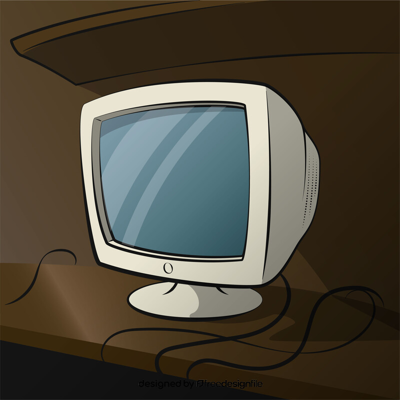 Crt monitor vector free download